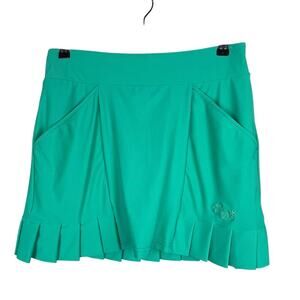 Tzu Tzu Tie Skort - Size M - Turquoise‎ Pleated Athletic Skirt